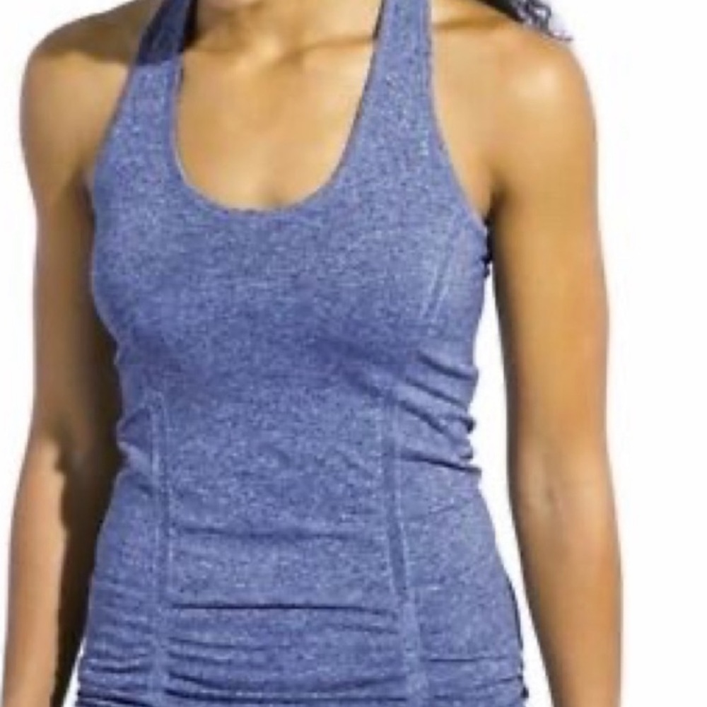 Athleta Fastest Track Blue Racerback Tank Top